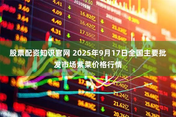股票配资知识官网 2025年9月17日全国主要批发市场紫菜价格行情